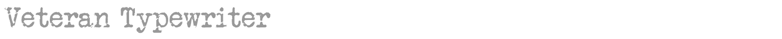 Veteran Typewriter font preview